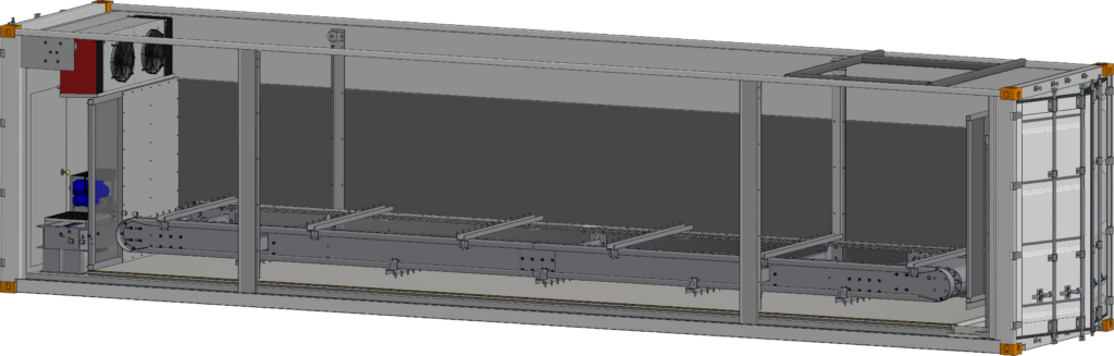 Illustration of a completely containerized ice storage facility.