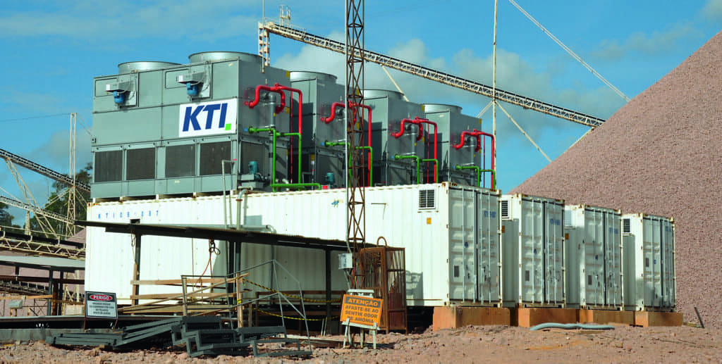 Installation of 4 KTI falling film chillers for aggregate cooling.