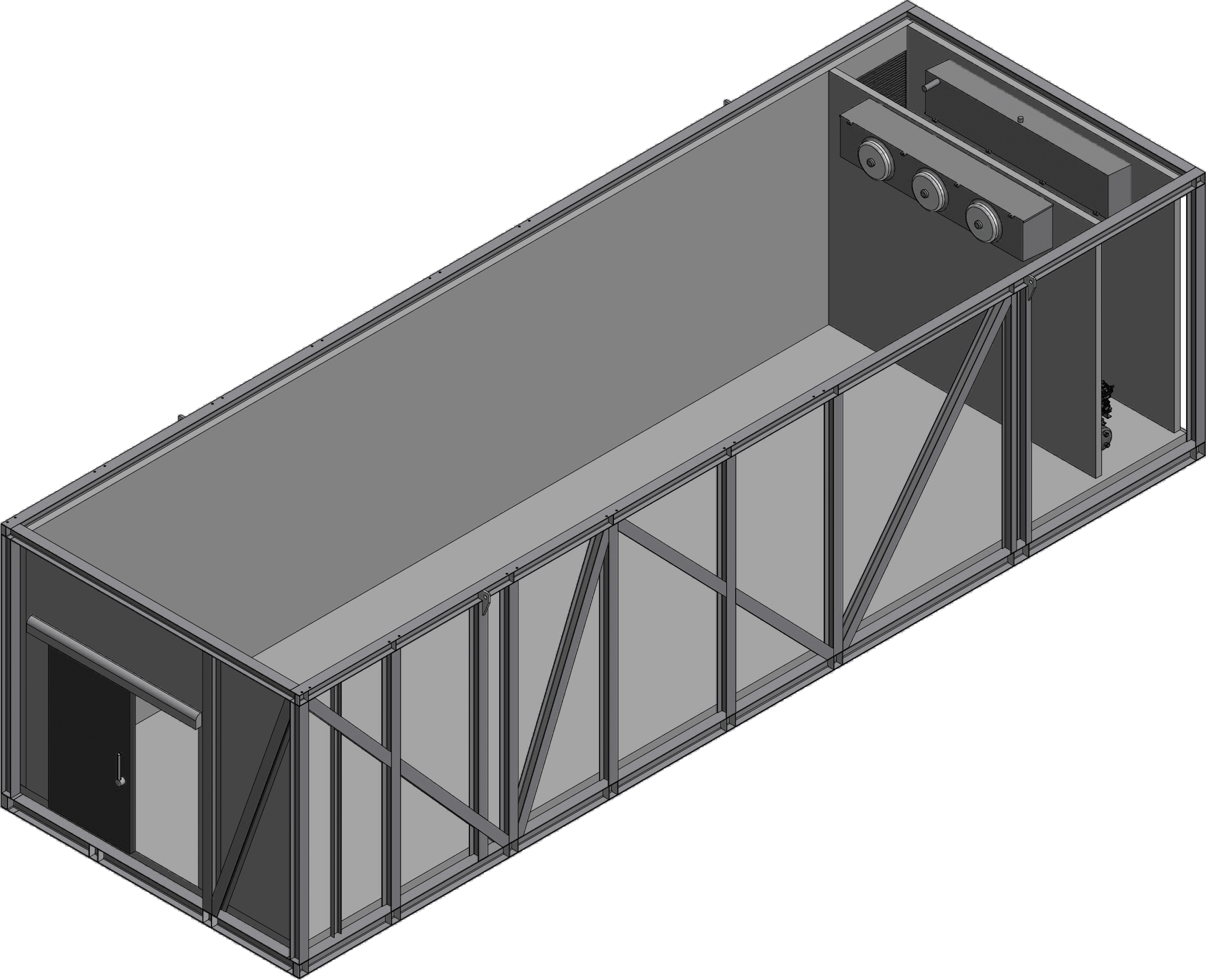 Portable cold storages with one temperature zone.