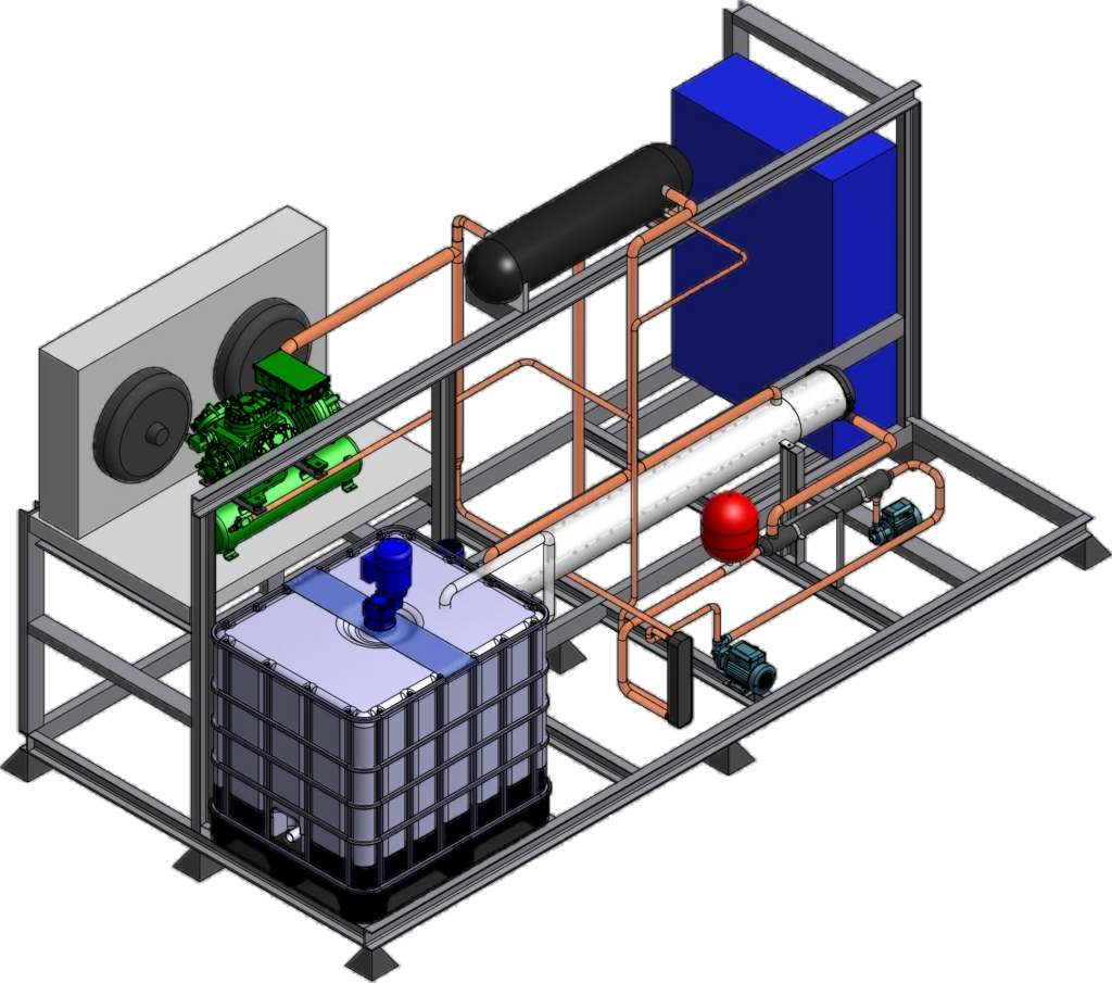 Model of compact ice slurry generator