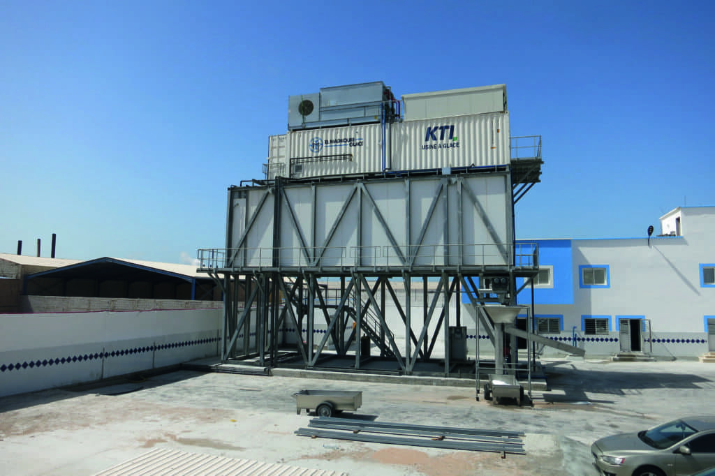 Plant for the production and sale of flake ice